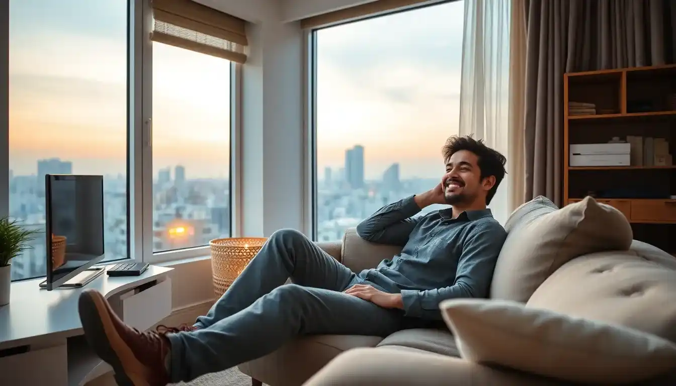 Young professional enjoying balanced life with maid help in Mumbai