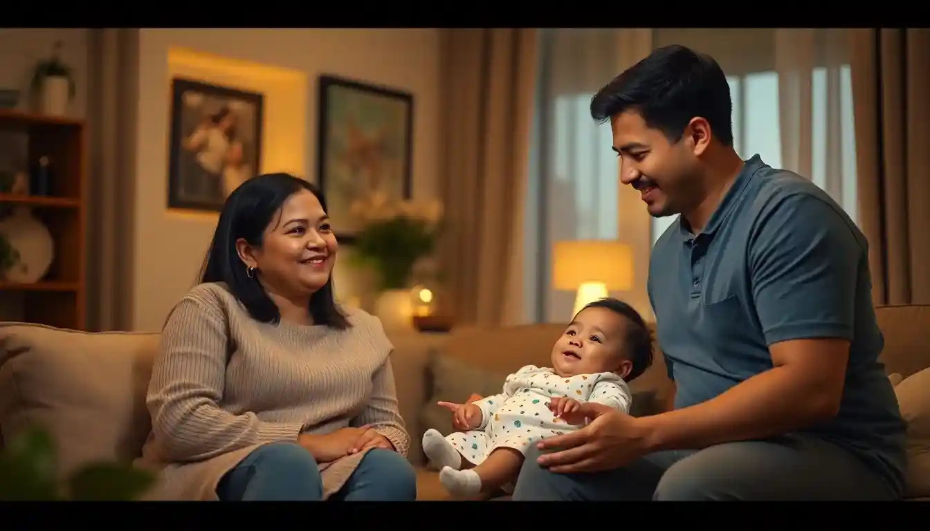 Happy family with professional nanny in Hyderabad