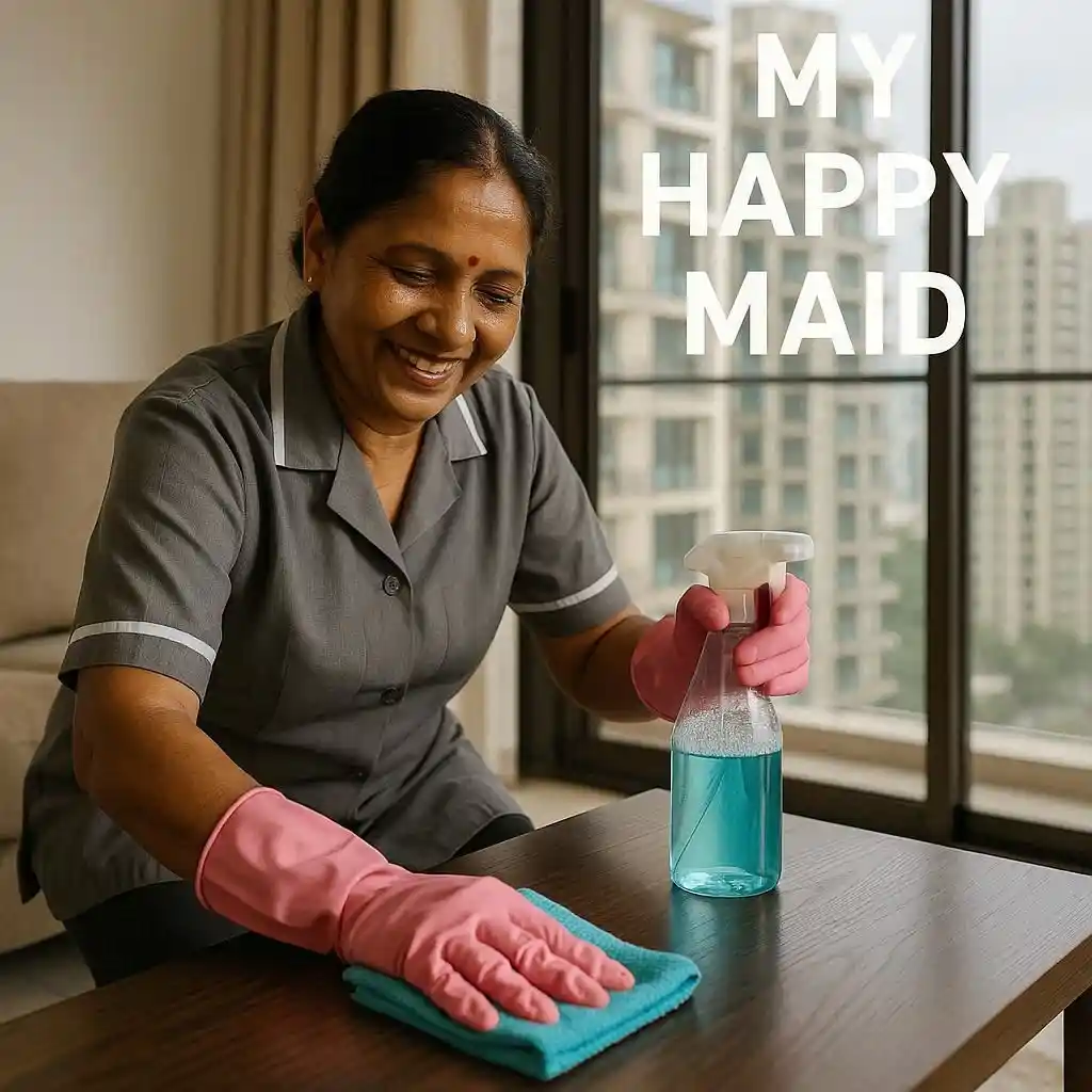 House maid services in Mumbai for deep cleaning and dusting by My Happy Maid.