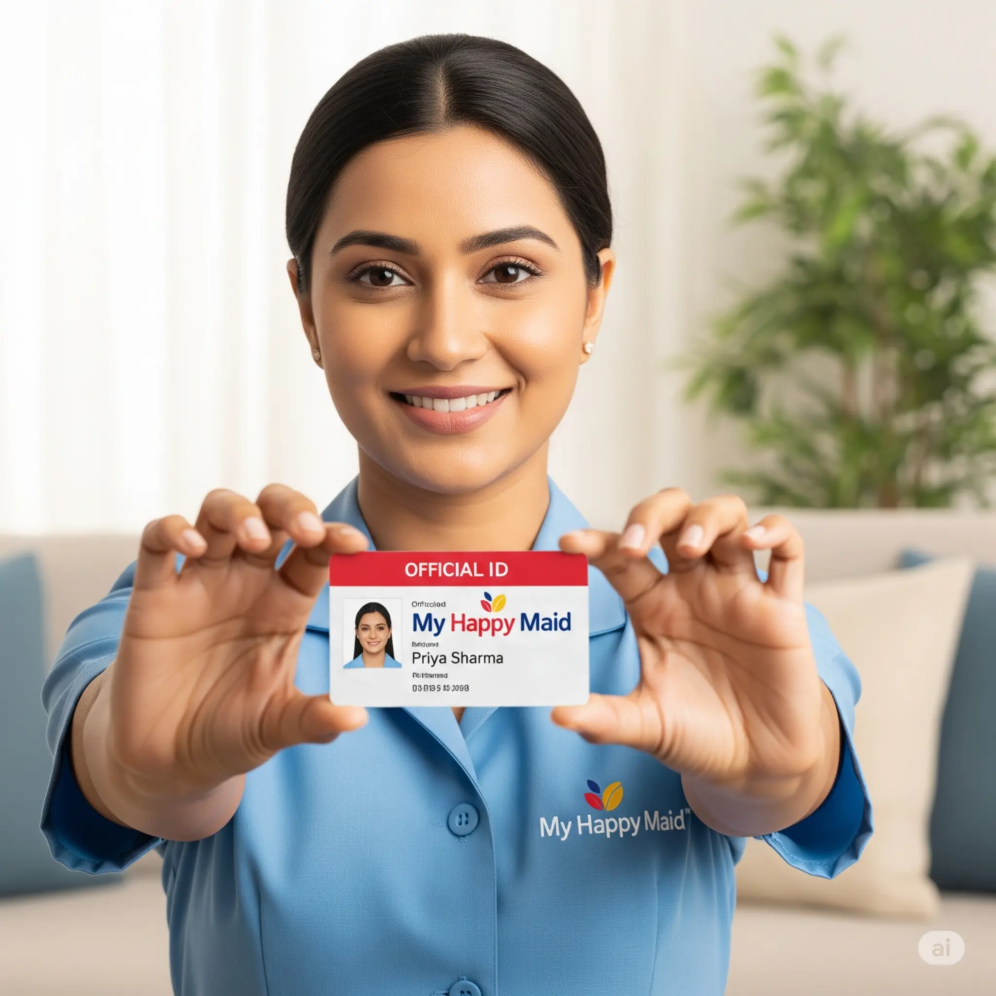 A verified and trusted professional from My Happy Maid, a top choice among maid agencies in Delhi.