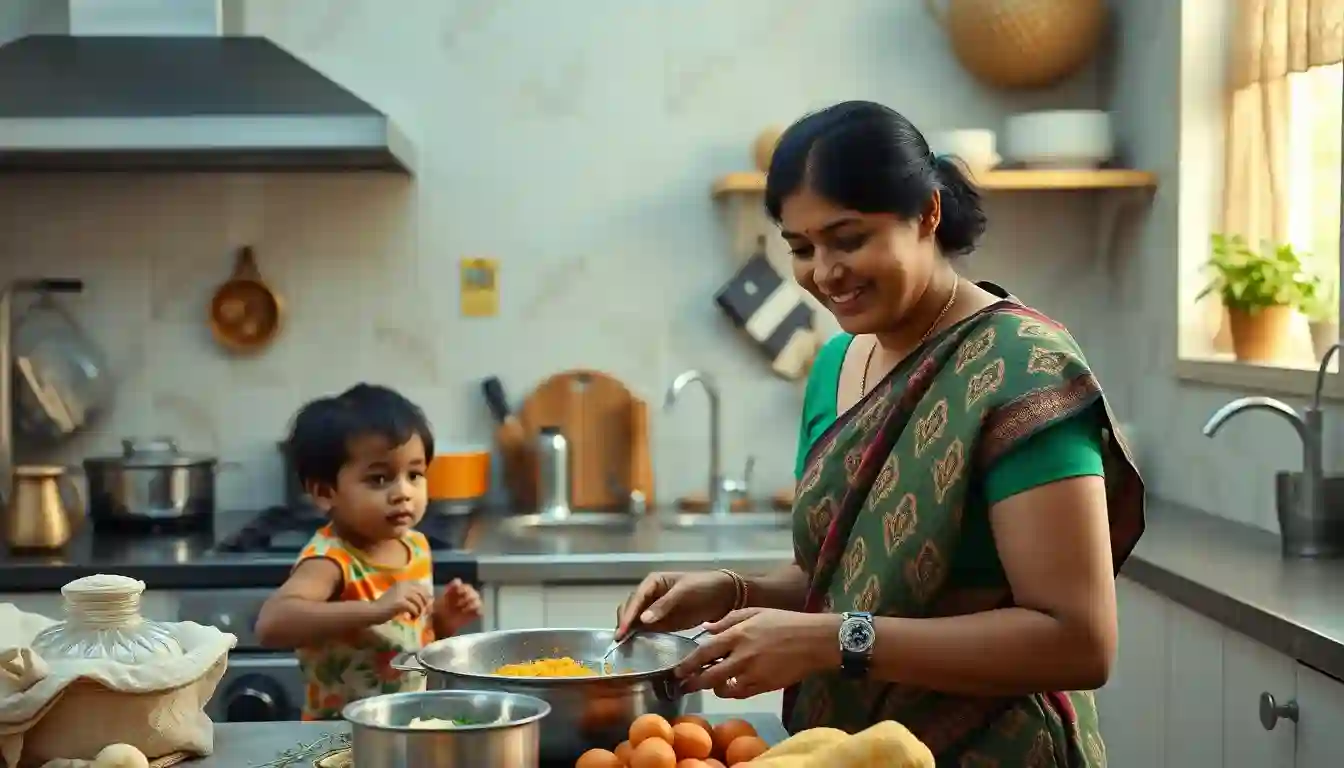 housemaid india cooking and caring for children