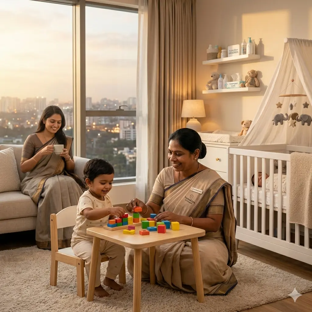 Full Time Baby Sitter in Hyderabad by My Happy Maid